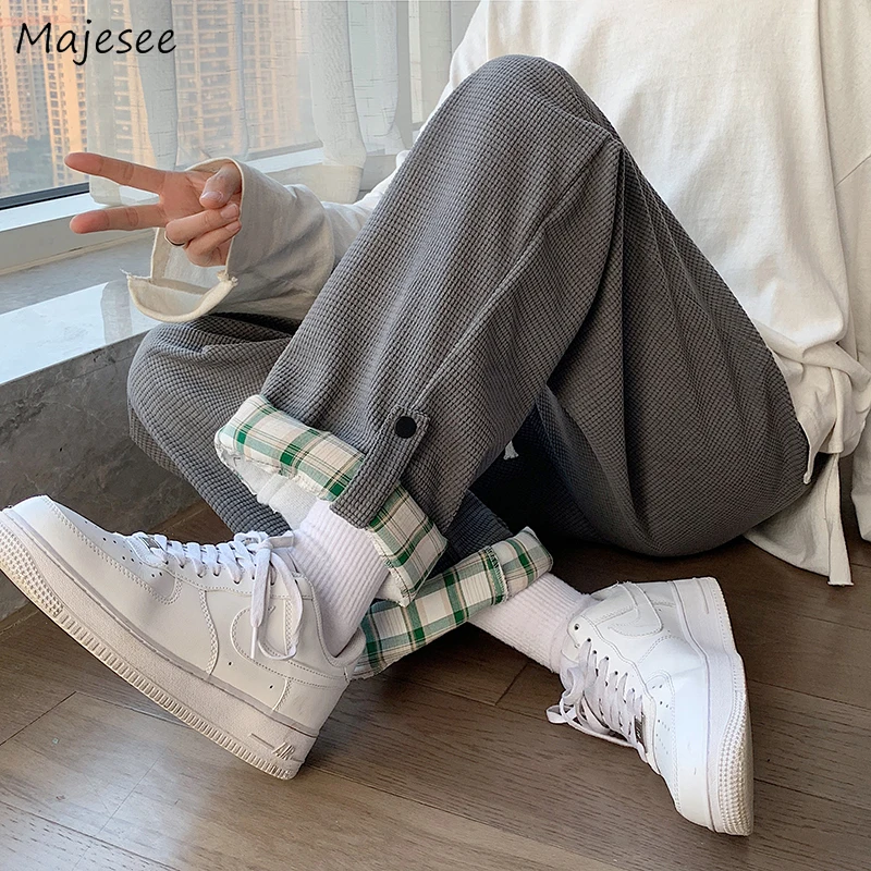 

Pants Men Ins Fashion Design Teens All-match Preppy Style Stylish Streetwear Popular Casual Штаны Trendy Ulzzang Handsome Daily