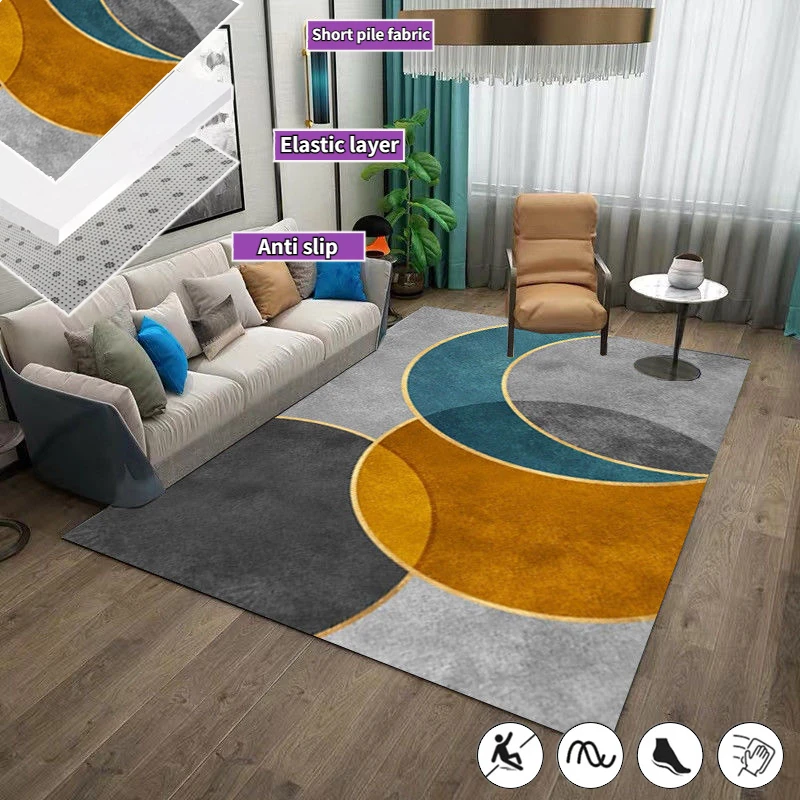 

Nordic Geometric Carpet Living Room Washable Large Area Rugs Non-slip Coffee Table Mats Modern Home Decoration Bedroom Carpets