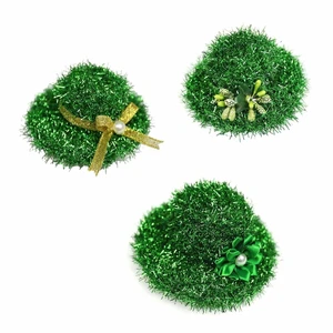 K92A Saint Patrick Day Hat Hair Clip Sequin Top Hat Hairclip Heads Accessory for Adults Women Festival Costume Supplies