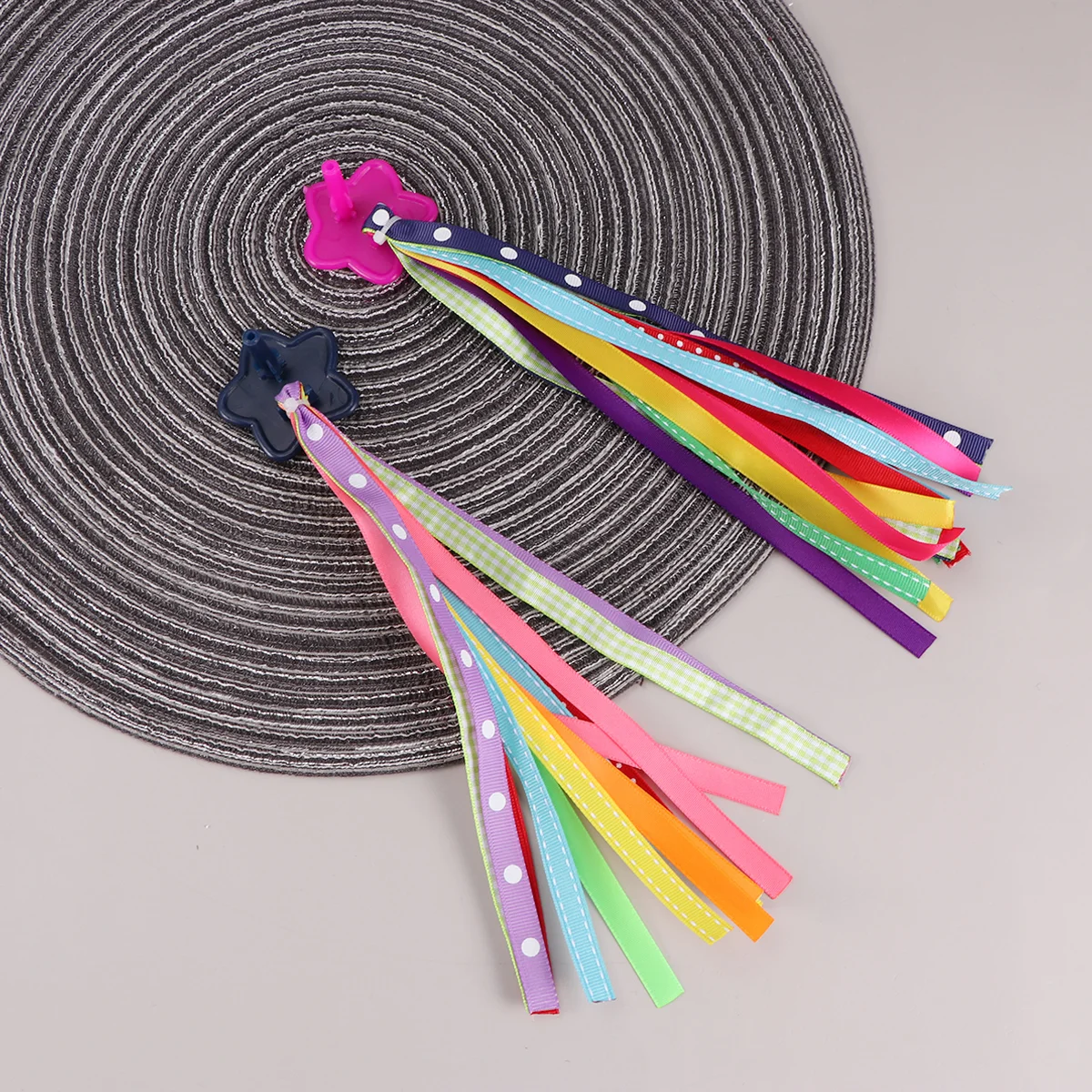 

1 Pair of Colorful Kids Bike Handlebar Hanging Ribbon Grips Tassels Accessories for Decor(As Shown) Bikes