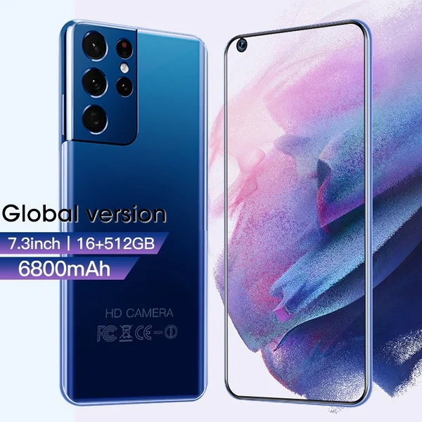 2022 S21+ Ultra Global Version 7.3 Inch Smartphone 16GB 512GB 6800mAh 48MP 5G Network Unlock Mobile Phones Celulares Telefone |