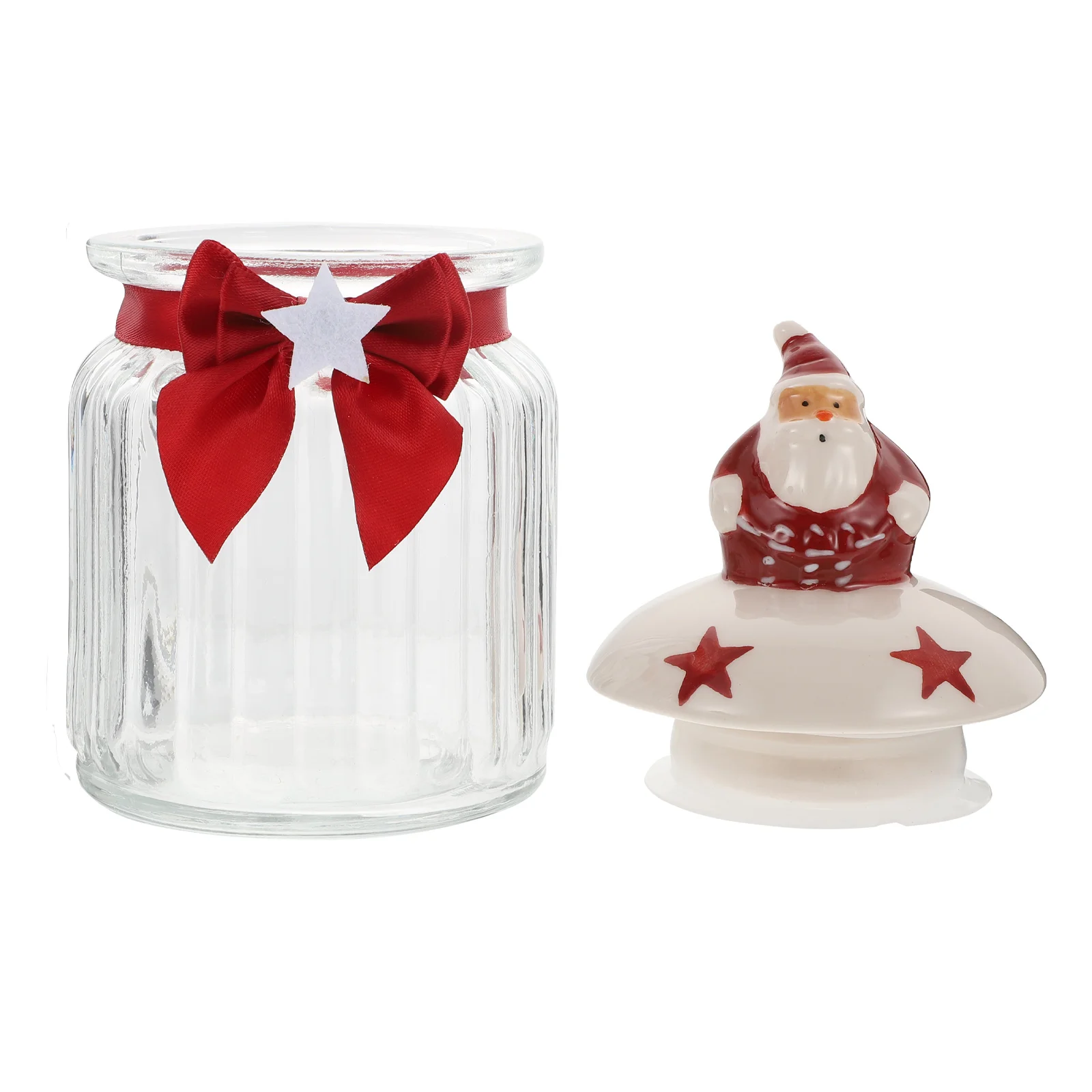 

Jarfood Christmas Canister Storage Candy Jars Tea Cookie Santa Clear Kitchen Coffee Decorative Bottle Can Container Airtight