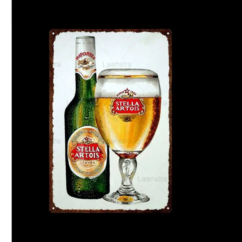 Металлическая жестяная вывеска в виде пива винтажная декоративная табличка