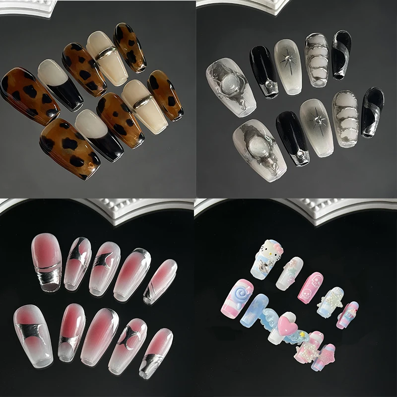

Sanrio Hellokitty Summer Sweet Cool Lovely High-End Draw A Design Light Luxury Temperament Diamond Decoration Nail Sticker