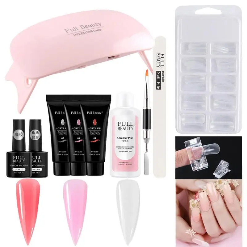 

Набор для маникюра с гелем, набор для маникюра с цветным гелем, популярный дизайн ногтей, набор для начинающих, набор для самостоятельного м...