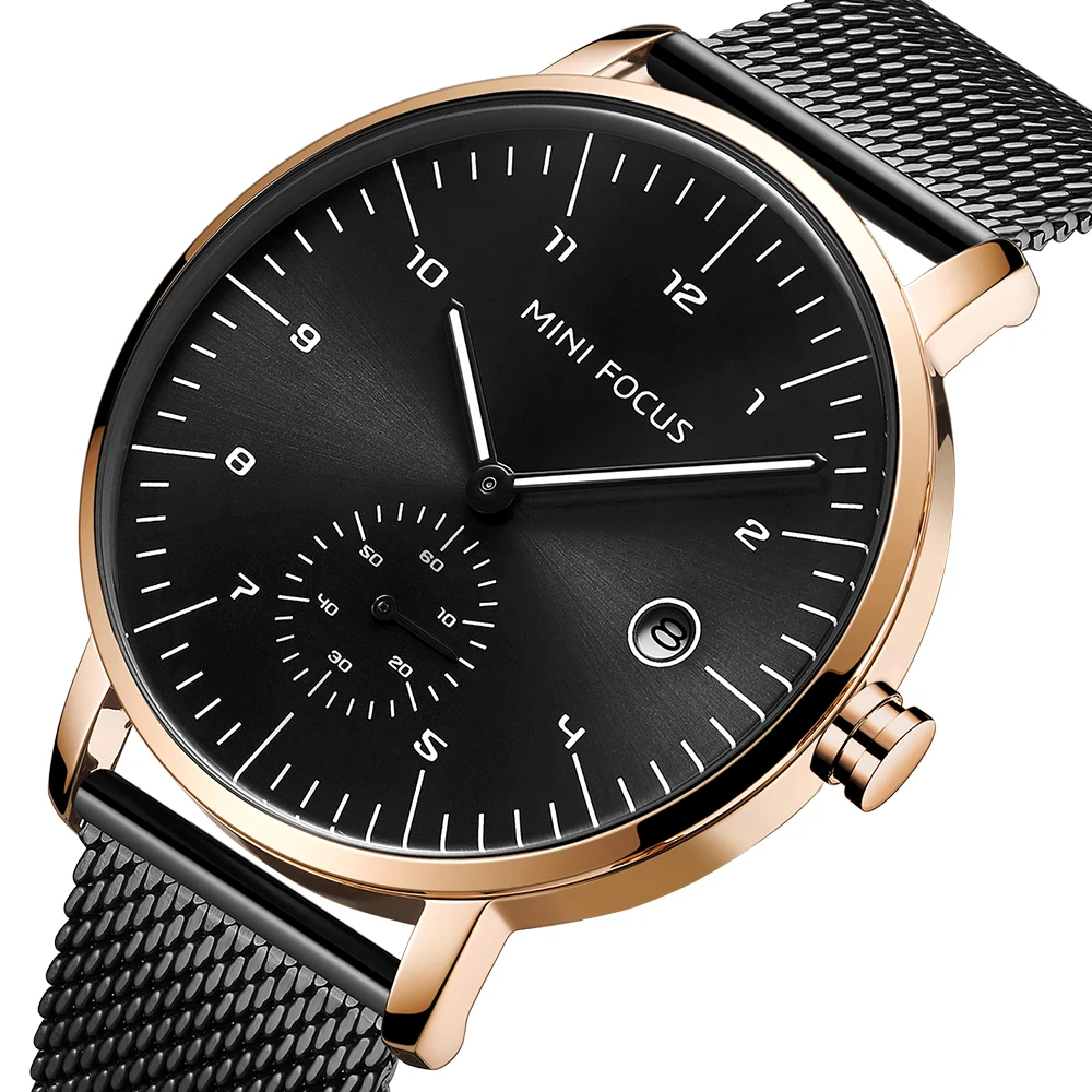 

Minimalist Watch Men Luxury Watches Mens Waterproof Sub Dials Multi Function Chronograph Wrist Watch MINI FOCUS Male Clock