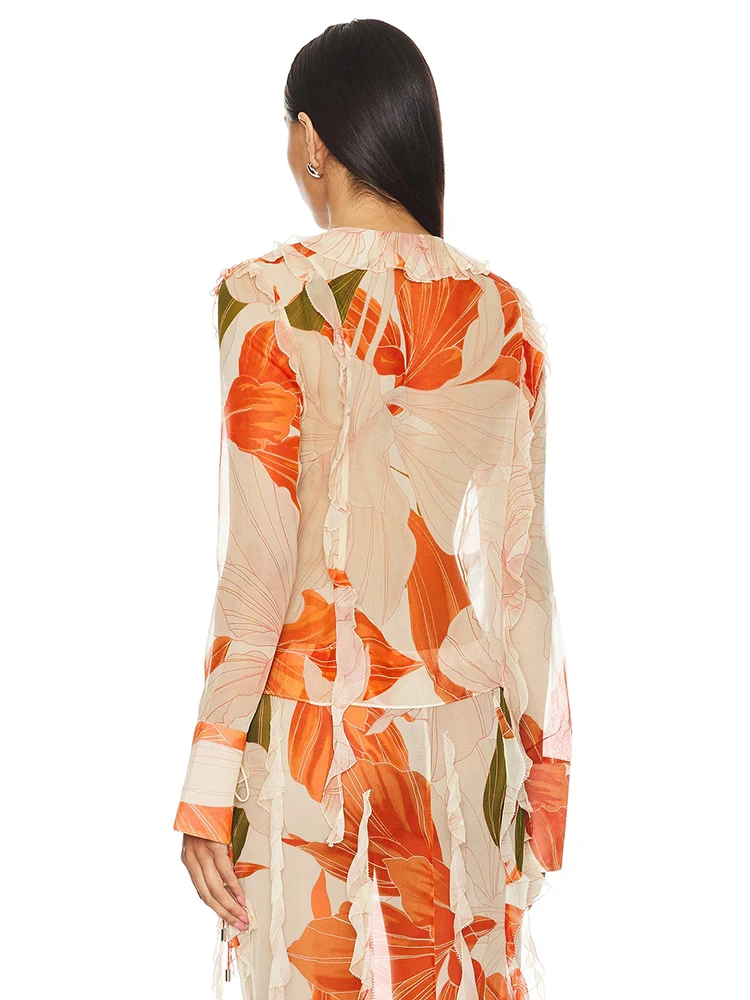 Женский пляжный костюм из двух предметов с принтом VC сексуальный V-образным