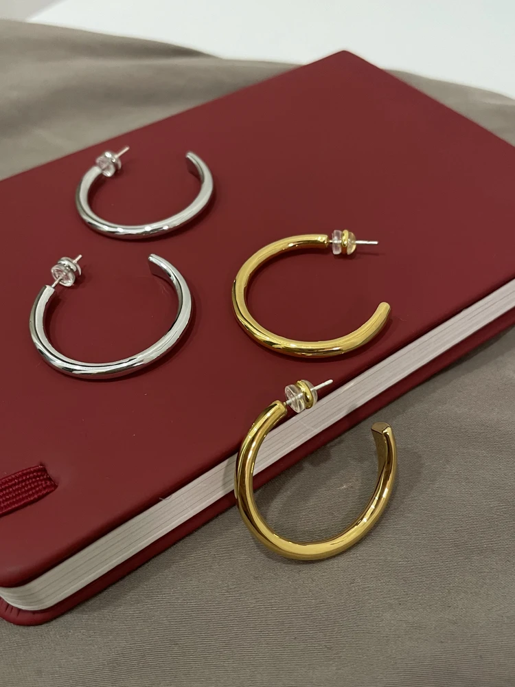 

LONDANY earrings Minority design advanced metal ring earrings plain ring earrings feminine earrings earrings