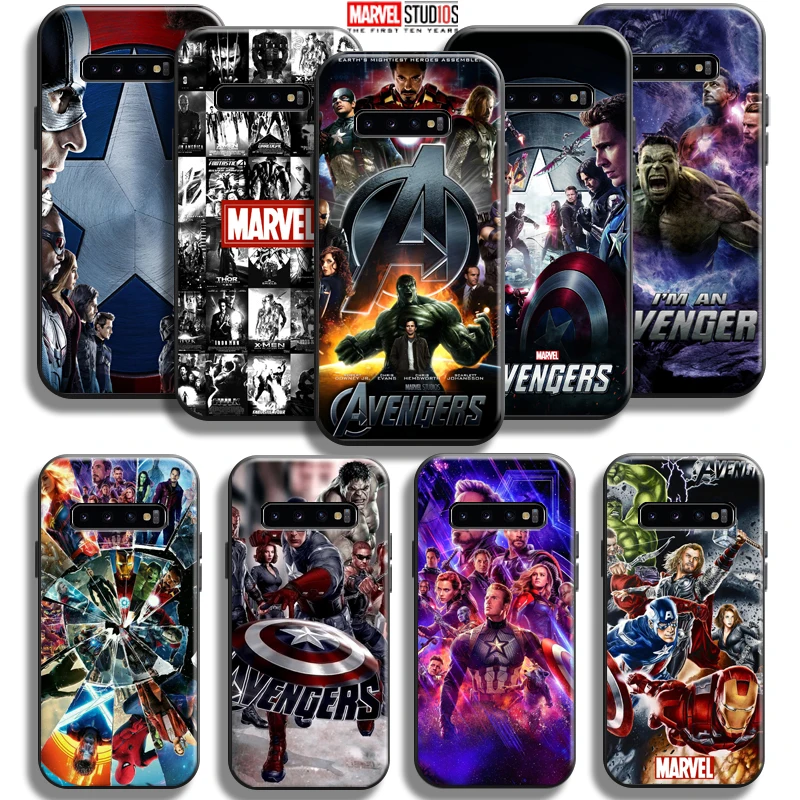 

Marvel Avengers For Samsung Galaxy S10 5G S10 Plus Lite S10E S10 Phone Case Black Back Soft Carcasa Coque TPU