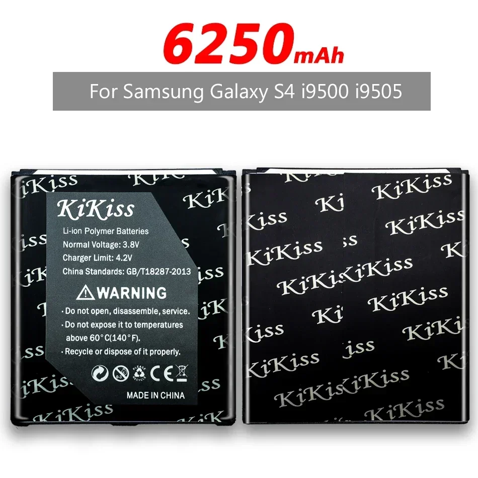 Аккумулятор KiKiss B600BE B600BC 6250 мАч для Samsung Galaxy S4 I9500 I9505 GT-I9505 I959 I337 I545 I9295 E330s G7106 G7100/S4