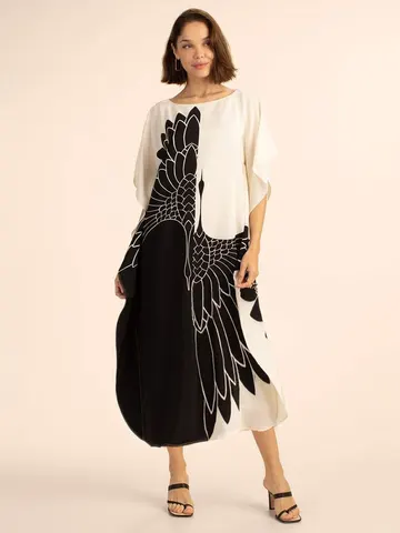 2023 Радужный женский кафтан с богемным принтом и рукавами «летучая мышь», уличная одежда, платье макси, женская пляжная одежда, накидка для плавания Q1435