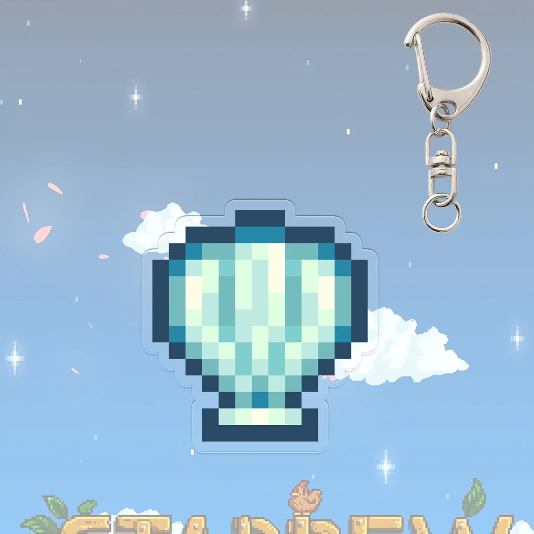 Фото Stardew Valley фиолетовый брелок для брюк, игровые товары, реквизит, крабовое яйцо, креветки, креативный декор, аксессуар, брелок, милый кулон №3