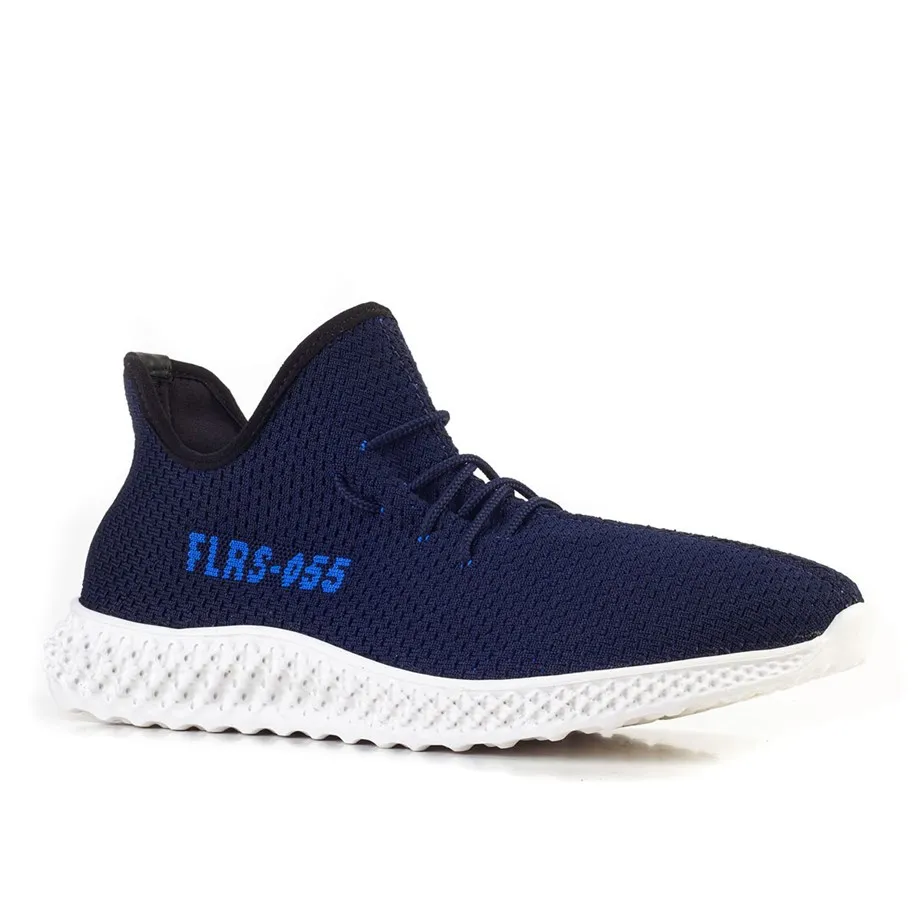 

Knitwear Navy Blue Lace-Up Men Sports Shoes