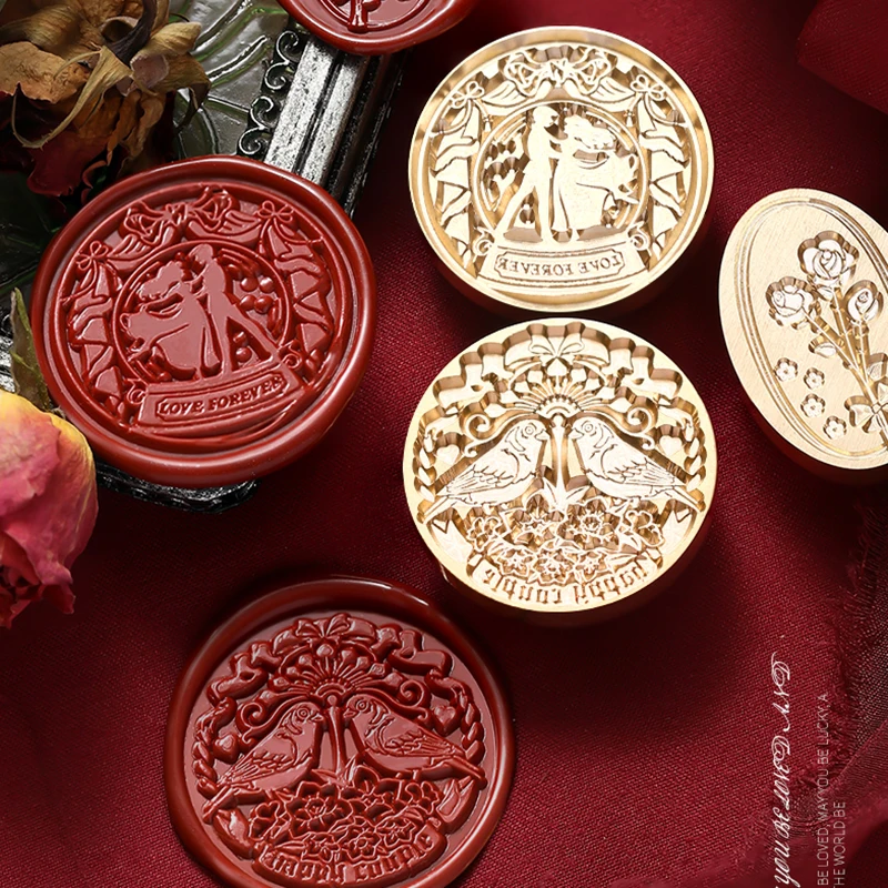 Пожизненная любовь восковая печать День Святого Валентина Роза огненная Краска