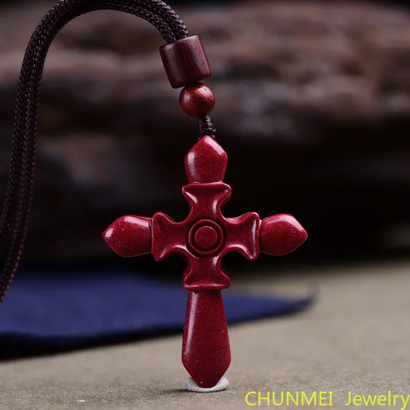 

Cinnabar Charms Christ Jesus Pendant for Men and Women Lovers Purple Gold Sand Pendant Handmade Jewelry Femme 2022