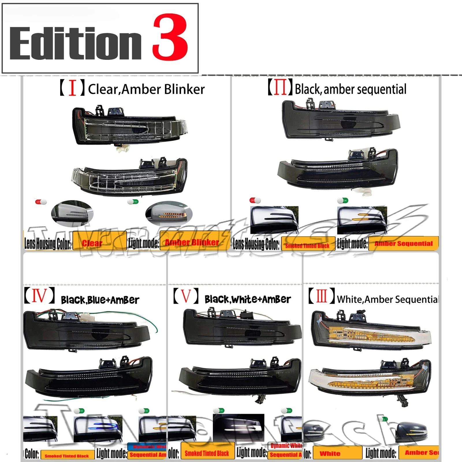 2 шт. указатель поворота для Mercedes-Benz CL Class CL500 CL550 CL600 CL63AMG CL65AMG Coupe Янтарный
