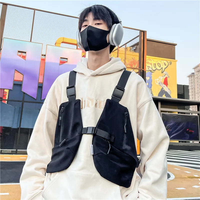 Мужская сумка рюкзак в стиле хип-хоп тактический жилет нагрудная для хранения с