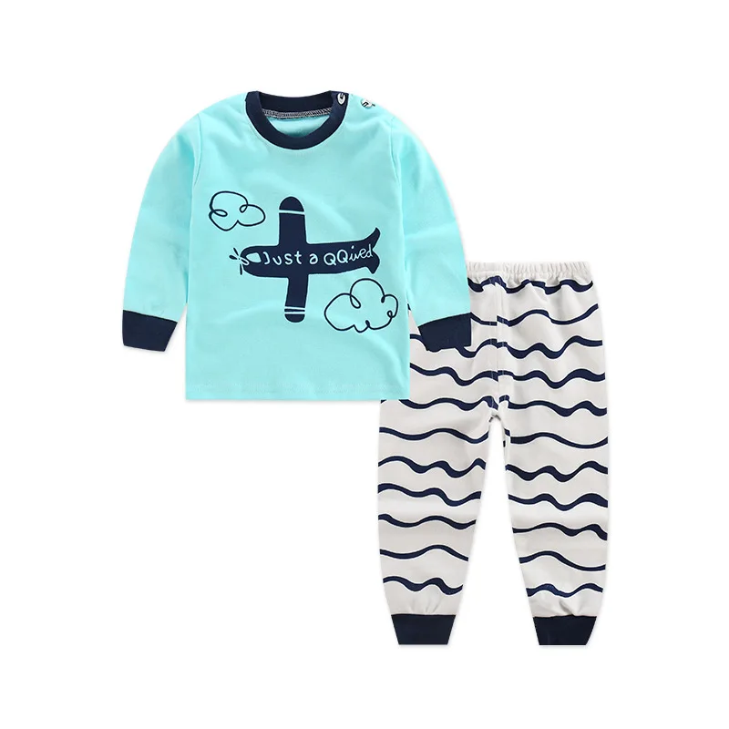 

ZWY2000 Autumn Children Boys Girsls Clothing cartoon Long Sleeve Sets Kids Clothes Tracksuit Baby T-Shirt Pants 2 Pcs/Suit