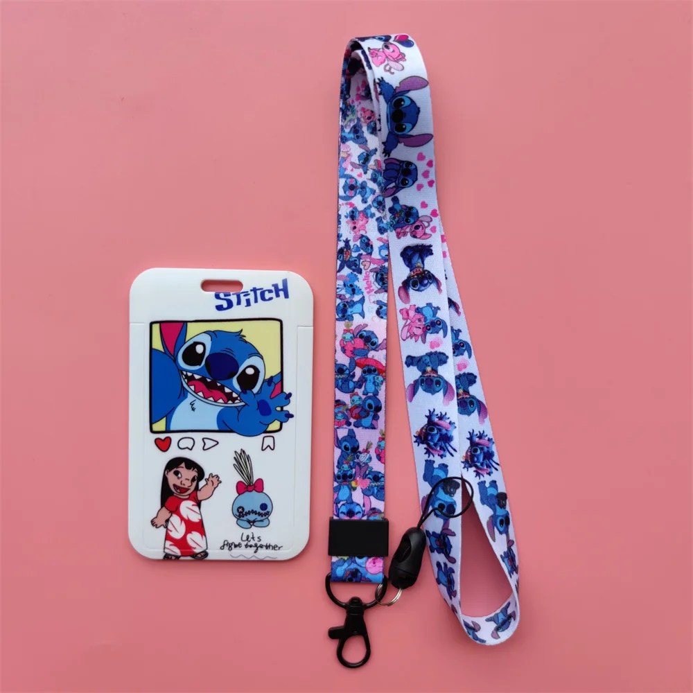 

Disney Stitch Cellular Card Holder Badge Hanging Identification Card Holder Fashion Card Protector
