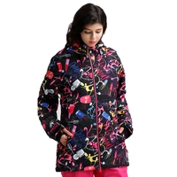 hooded women ski jacket winter sport teenage girl heat top warm windproof female snow coat clothes mountain snowboard outerwear