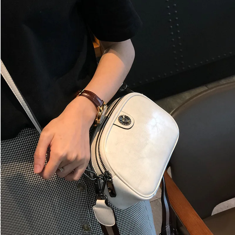 

Women Versatile Smooth Surface Mini Bag Genuine Leather Shoulder Bags Lady Casual Crossbody Bag Woman Purses and Handbags