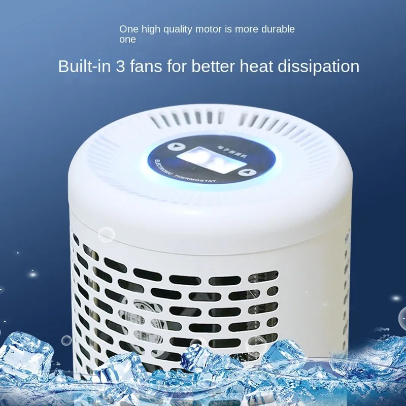 Фото Аквариумный полупроводниковый термостатический охладитель воды SUNSUN100W 120 Вт 220-240 в, система охлаждения, нагреватель, морской резервуар, коралловый риф, креветки №3