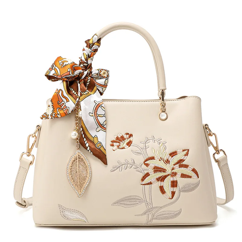 2025 новый легкий китайский стиль арт-дизайн большая вместительная вышитая сумка