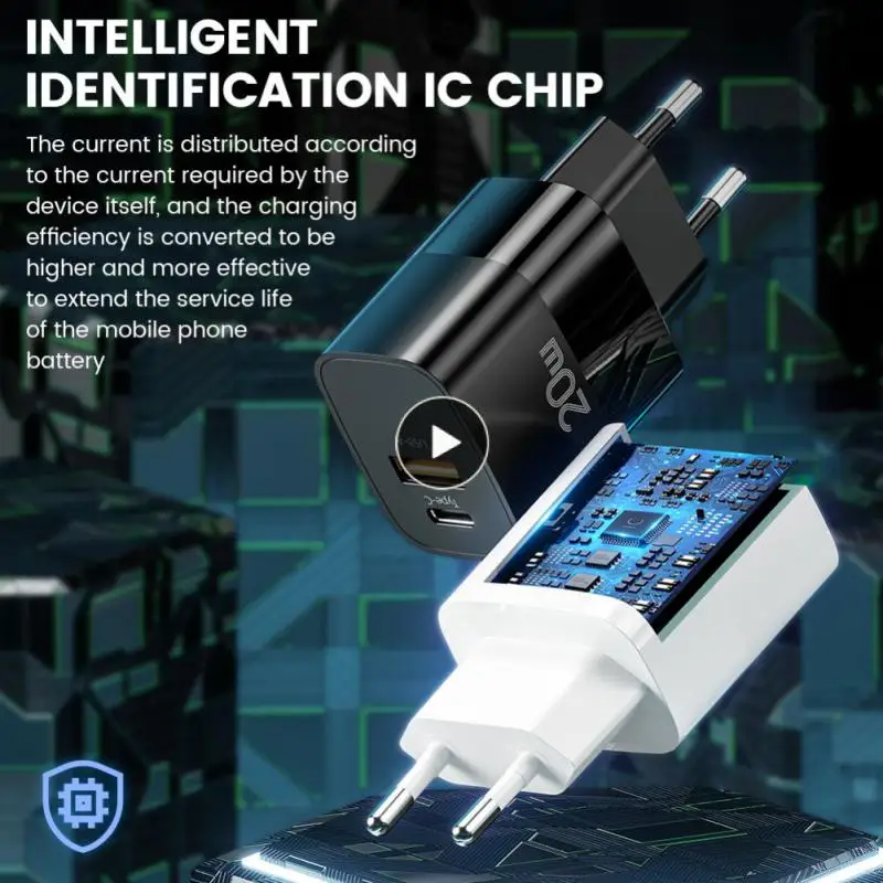 

Quick Charge Usb Type C Charger Portable Mobile Phones Fast Charger Fast Charging Pd 20w Charging Adapters Mini Wall Charger