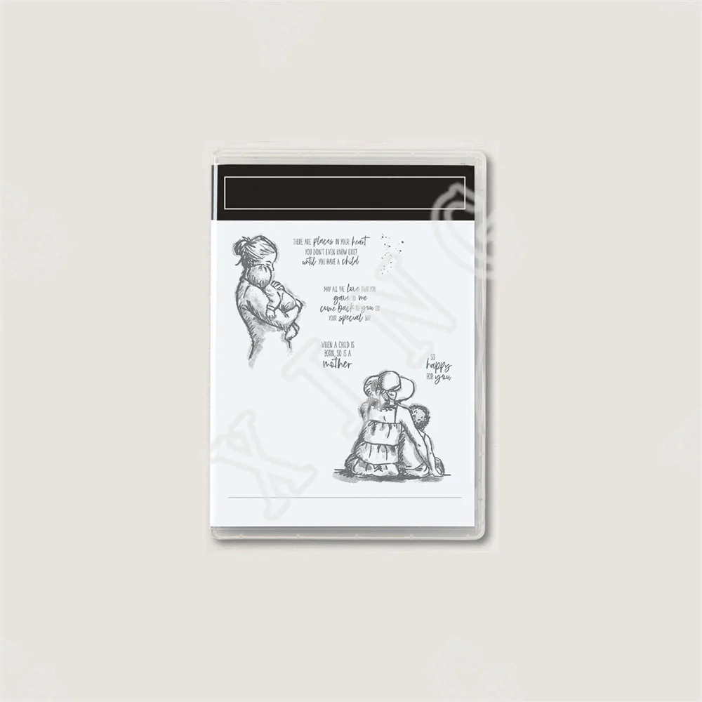 

2022 New Exist Baby Mother Happy Special Day Metal Cutting Dies Scrapbook Decorate Embossing Diy Handmade Clear Silicone Stamps
