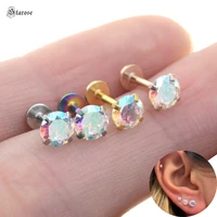 4pcs 1 2x68mm labret bar 2345mm ab color nose ring studs lip helix piercing tragus piercing lobe earrings conch ear jewelry