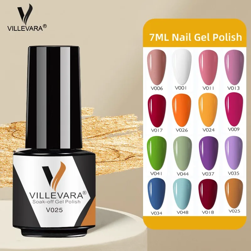 

7ml Gel Nail Polish Semi Permanent Soak Off Glitter and Classic Varnish Needed LED&UV Lamp to Dry and Base & Top Coat lacquer