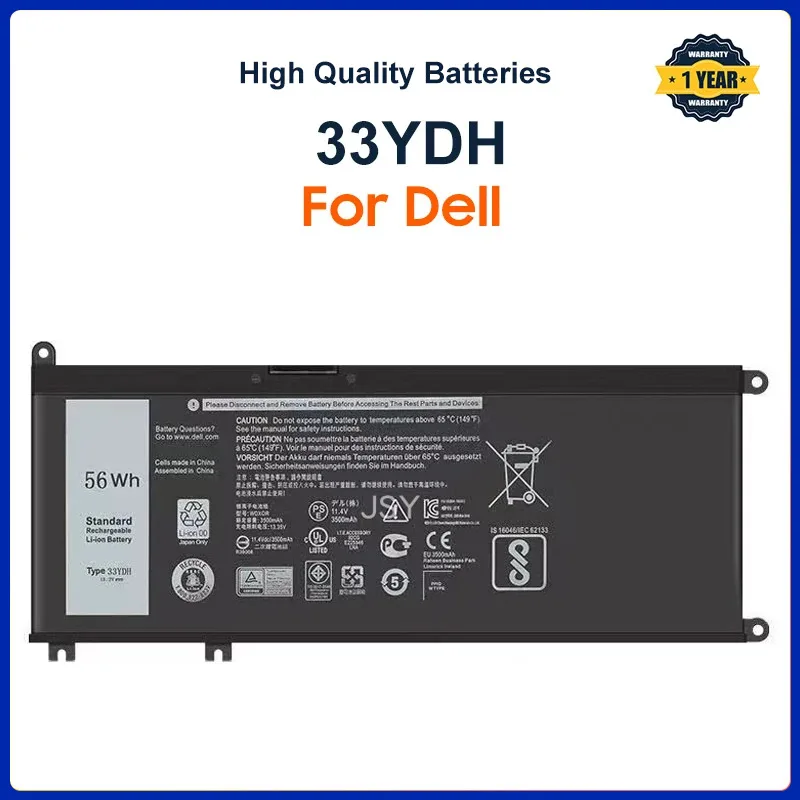 Аккумулятор 33YDH для ноутбука Dell Inspiron 17 7778 7779 7773 15 7577 G3 3579 5587 3779 7588 P30E Series