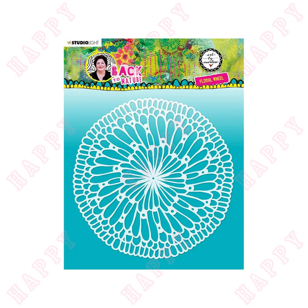 

New Floral Wheel Cutting Dies Scrapbook Diary Decoration Embossing Paper Craft Template Background Diy Greet Card Handmade 2022