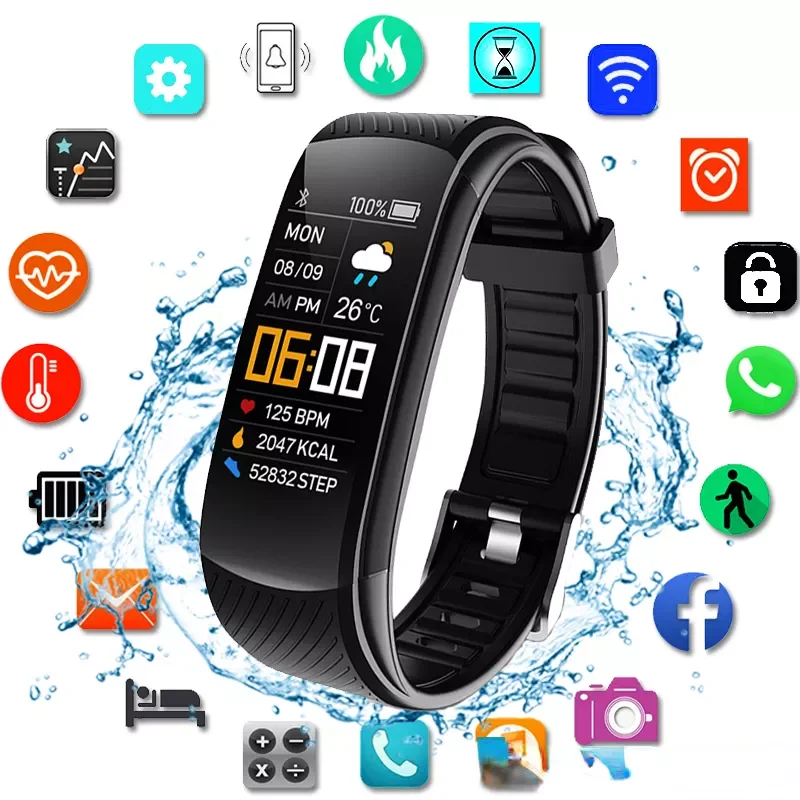

D06 Smart Watch Bluetooth Call 1.69 Inch Full Touch Woman Man Fitness Sleep Tracker Heart Rate ECG Sports Waterproof Smartwatch