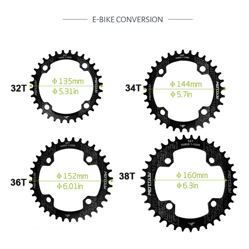 Шатуны для электронного велосипеда 104BCD Bafang Mid-Drive аксессуары электрического из