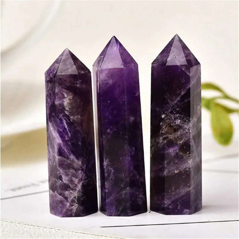 

Beautiful Dream Amethyst Tower Natural Energy Crystal Home Decoration Office Accessories