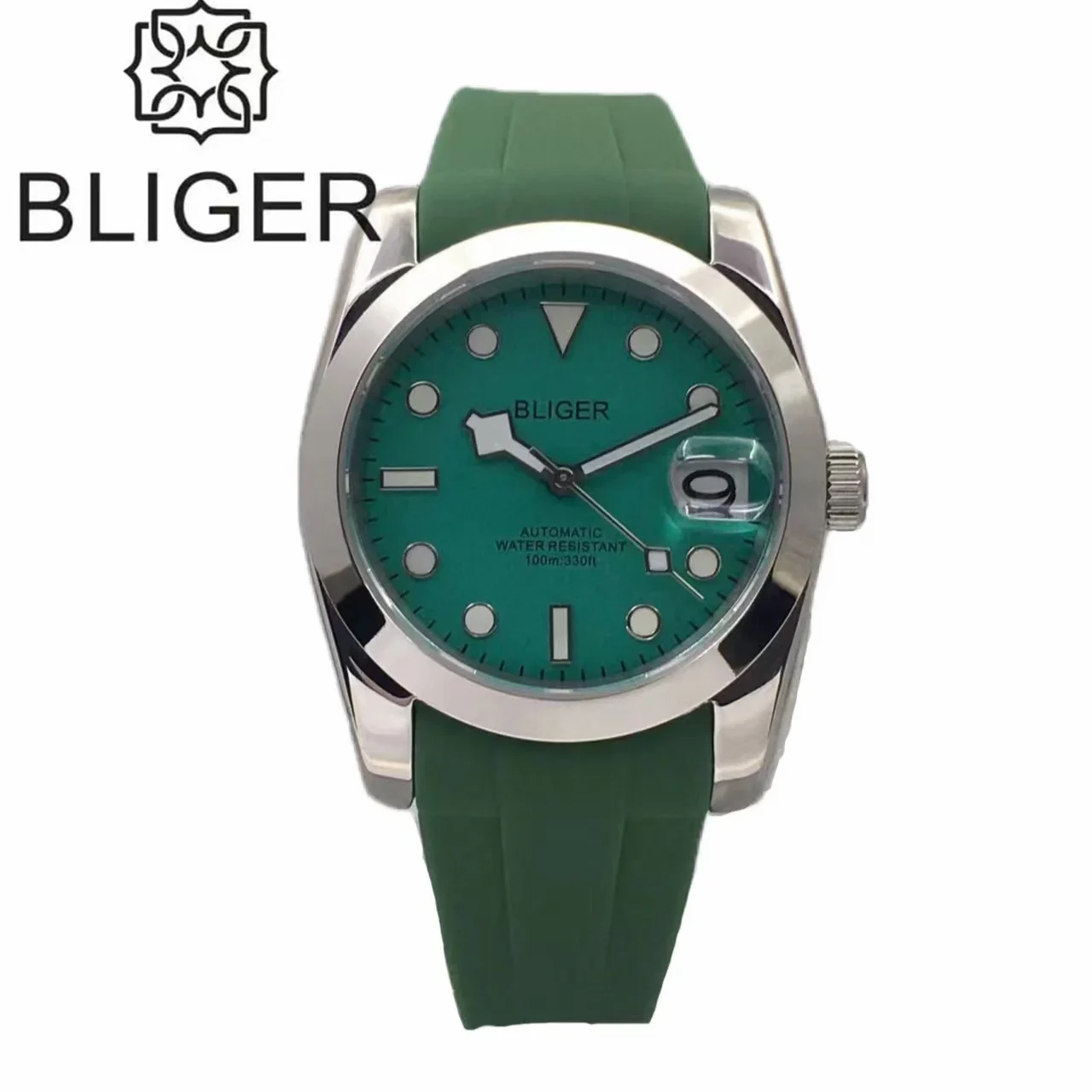 Автоматический ремешок для мужчин BLIGER 36 мм 39 NH35 PT5000 Miyota Mingzhu светящийся синий