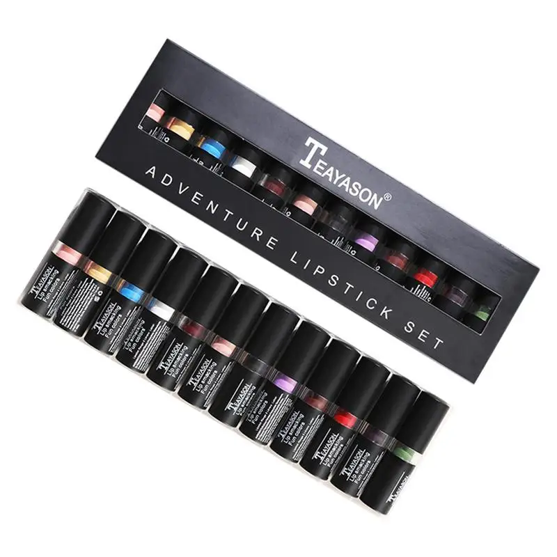 

Vampire Animation Cosplay Makeup Lipstick Set White Blue Green Black Green Nude Color Halloween Creative Makeup Retro Lipstick