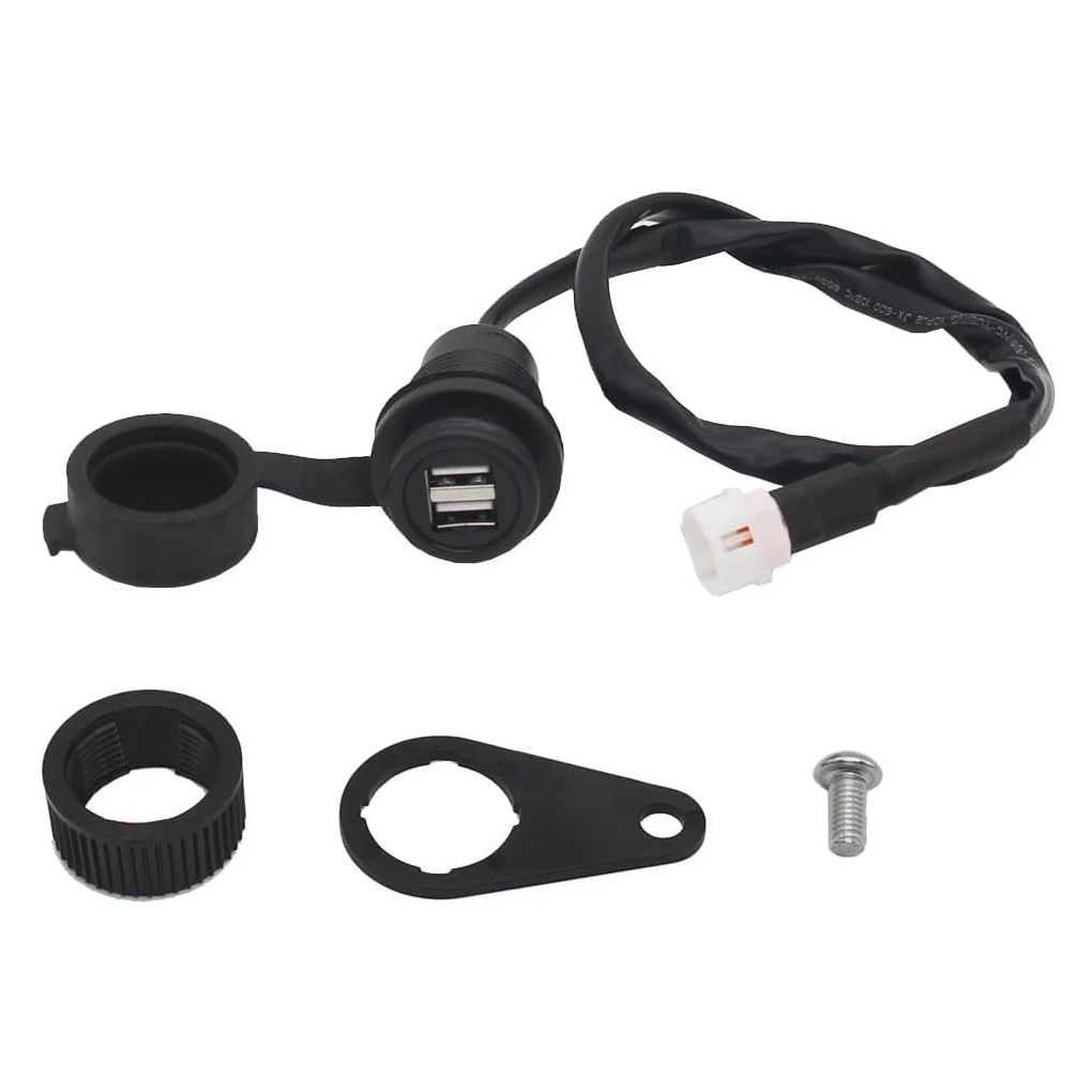 

USB Recharger Socket For Motorcycle Durable And Reliable Charging Port Made Of ABS Not Easy To Aging black