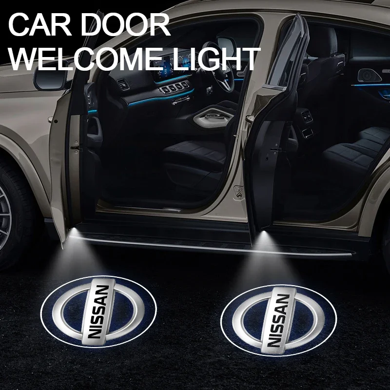 

Nissan X-trail Qashqai Note Juke Sentra Patrol Лазерный Светодиодный Дверной Проектор С Логотипом Беспроводные Автомобильные ...