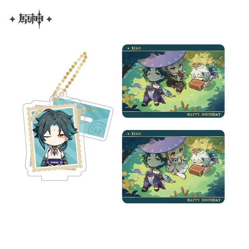 Фото Genshin Impact Liu Ying Xu Jia Qi Series Merch Подставка для персонажей Подвеска Коллекционный набор карточек Xiao Wanderer Tartaglia и многого другого №2