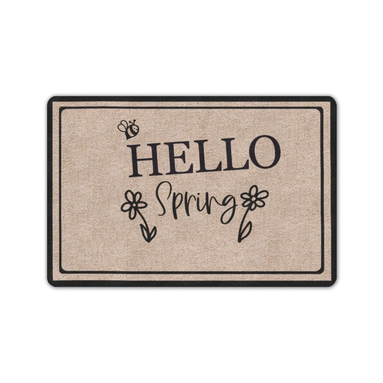 

Hello Spring Doormat Easter Basket Gift Home Porch Decor Bee Entryway Outdoor Welcome Carpets Door Mat Rubber Area Rug
