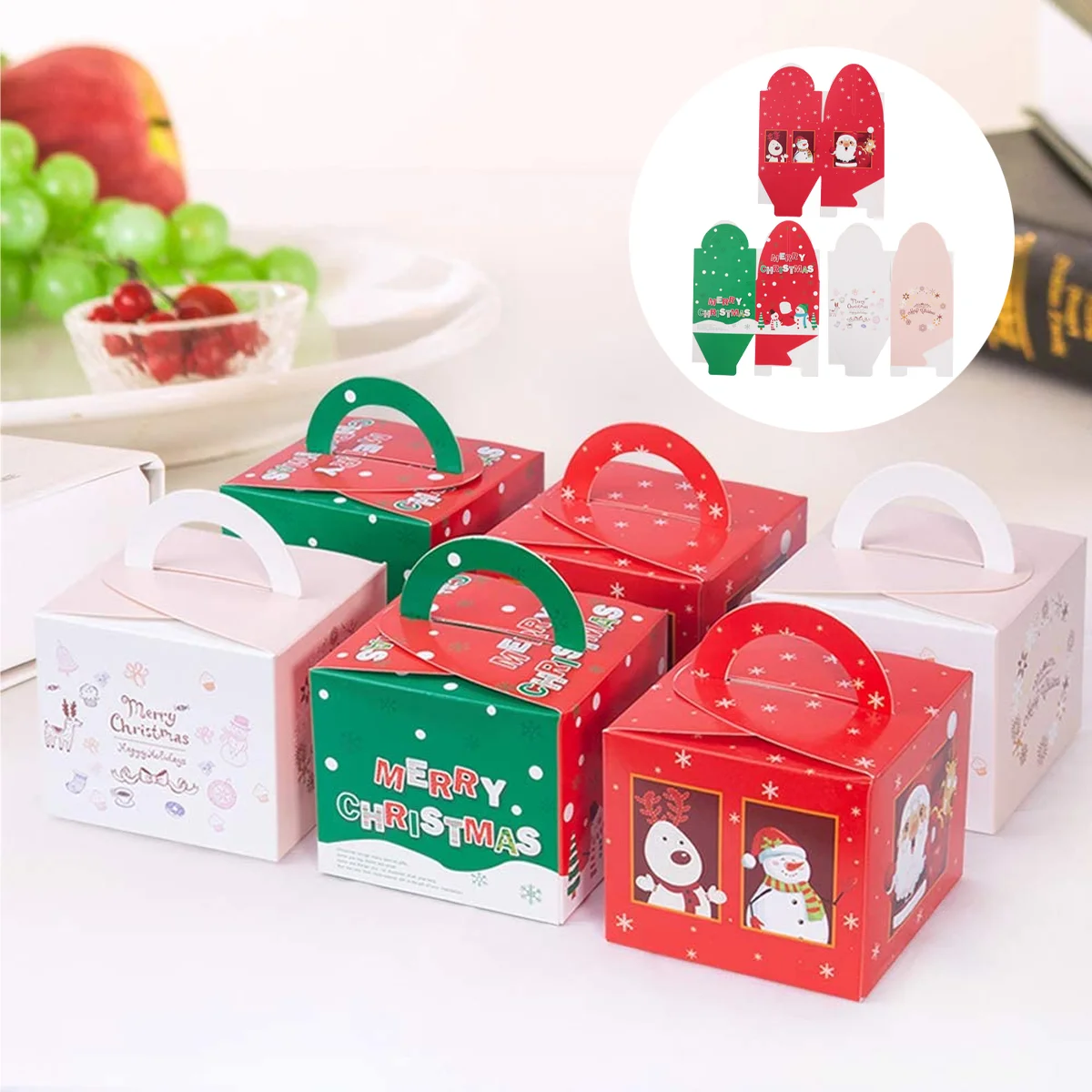 

24pcs Christmas Gift Boxes Candy Paper Container Birthday Gift Storage Box