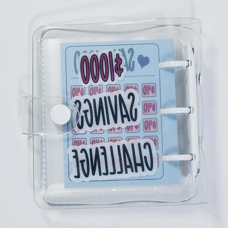 Cashbook Money Saving Pocket Mini Loose-leaf Binder Savings Challenge Book