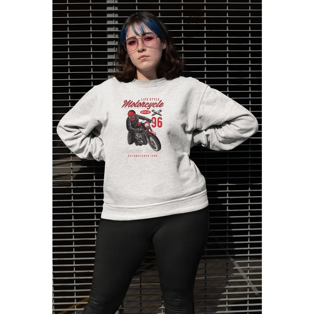 

Свитшот женский в стиле кэжуал, серого цвета