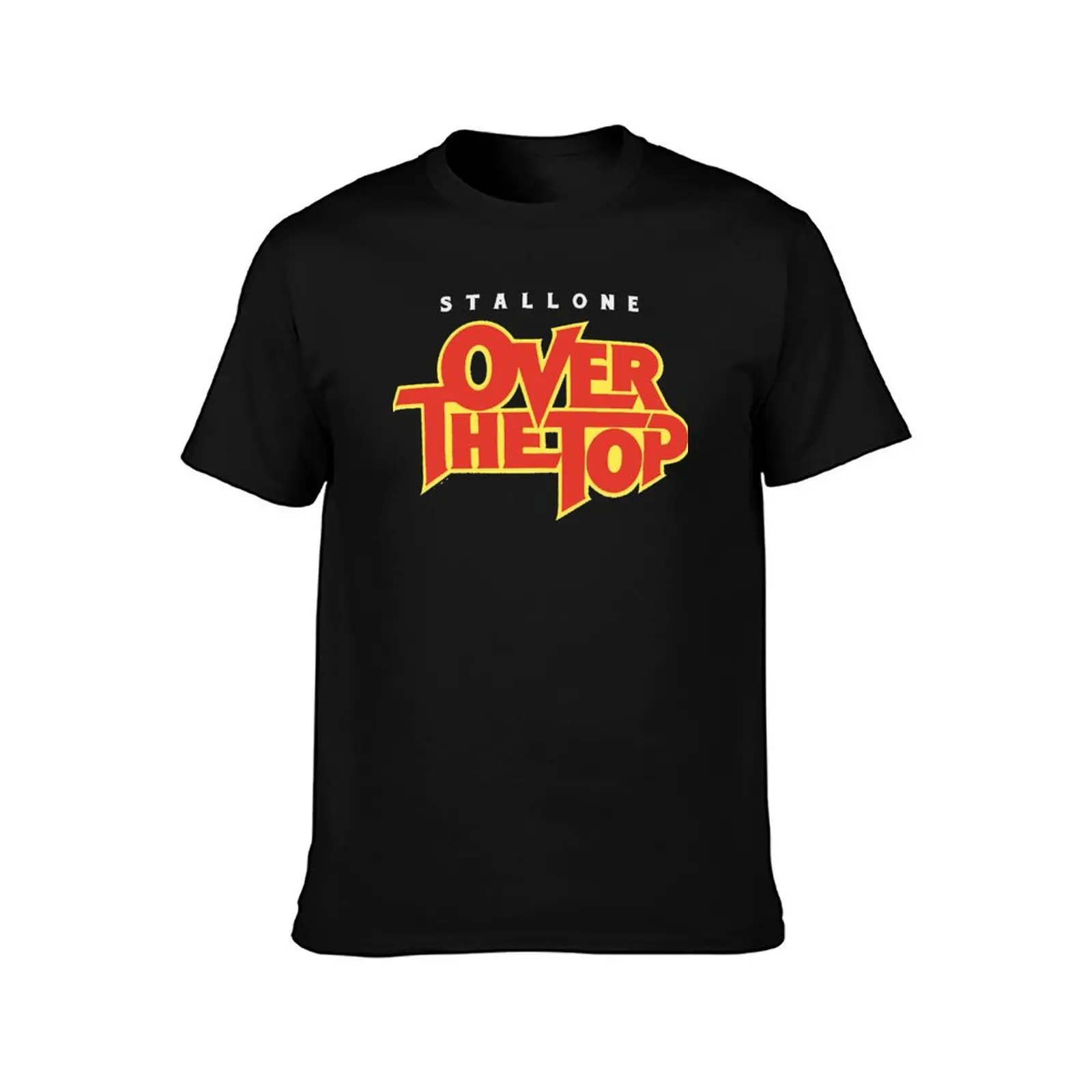 Фото Классическая футболка Stallone-Over-The-Top-Classic-T-Shirt простого однотонного цвета с круглым вырезом №2