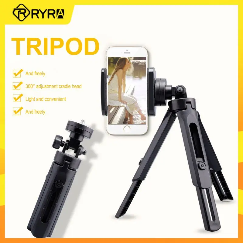 

RYRA Mobile Phone Mini Tripod Stand With Phone Clip Smartphone Video Tripod Stand Handle Grip For IPhone Samsung Xiaomi Huawei