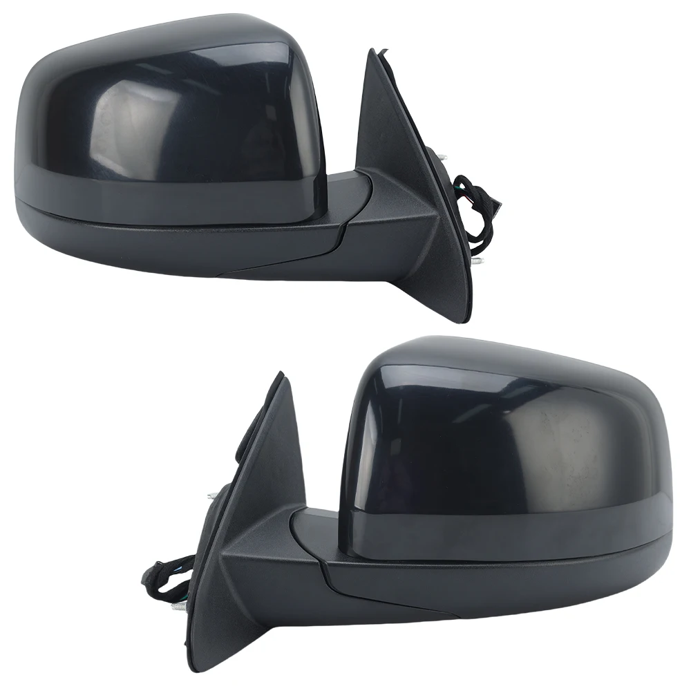 

5-проводное зеркало заднего вида в сборе для Jeep Grand Cherokee WK 2011-2021, грубый черный ручной складной боковой зеркальный аксессуар с подогревом