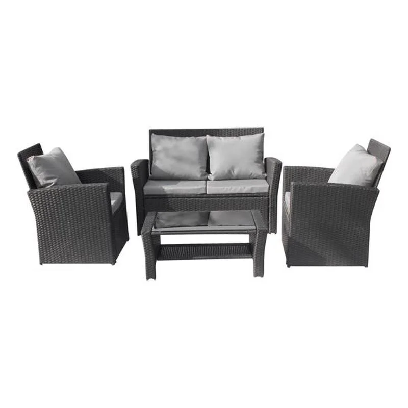 

Patio Furniture Outdoor 4Pcs Wicker Rattan Sofa