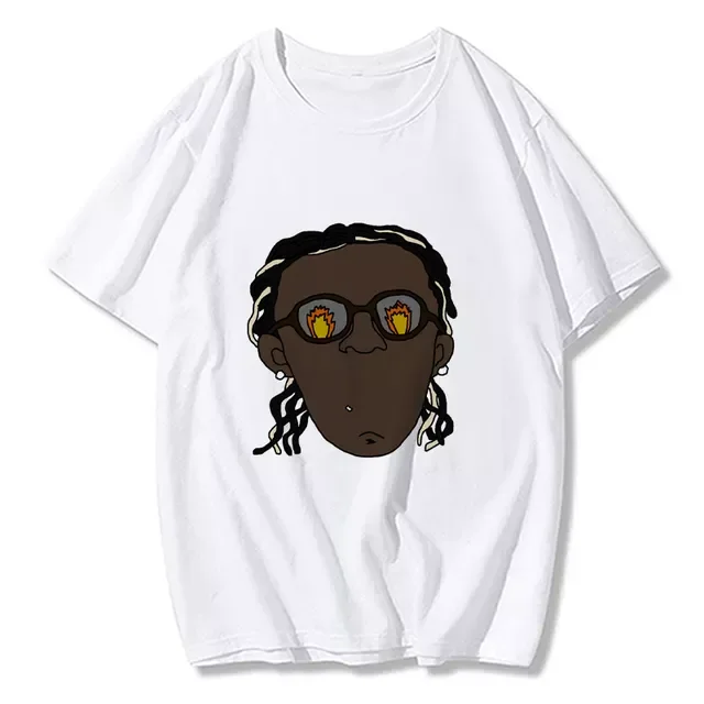 

NEW IN Thug Rapper Funny Print Men T-Shirt Top Graphic Simple Style Tshirt Hip hop T Shirts Harajuku Clothing Summer streetwear